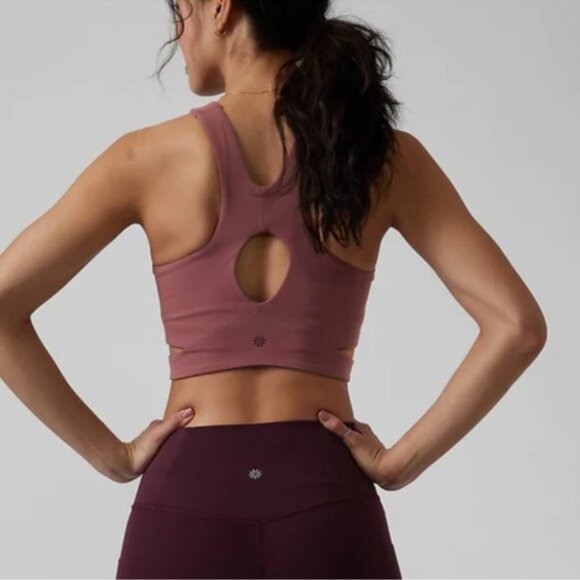 Athleta Conscious cut out crop A-C sports bra crop top‎ tank Large NWT - Picture 8 of 8